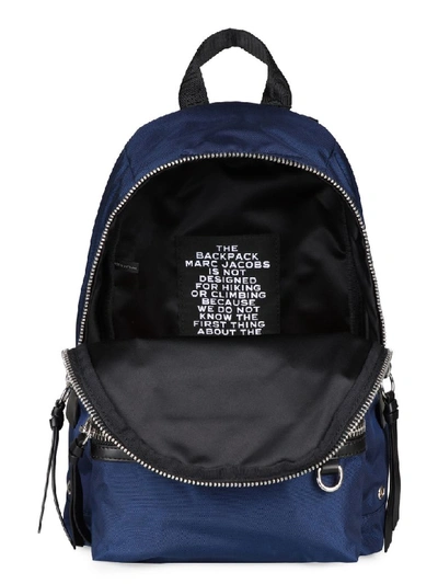 Shop Marc Jacobs Logo Detail Nylon Backpack In Blue