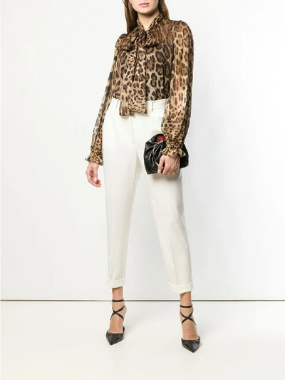 Shop Dolce & Gabbana Wool Skinny Trousers