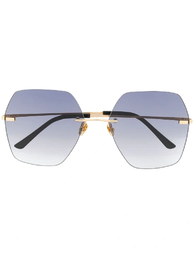 Shop Spektre Oversized Frame Sunglasses In Gold