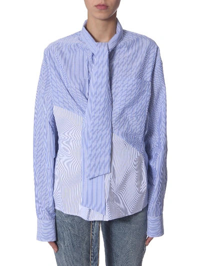 Shop Ben Taverniti Unravel Project Oversize Fit Shirt In Baby Blue