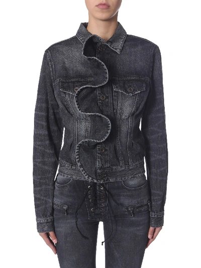 Shop Ben Taverniti Unravel Project Denim Jacket In Black