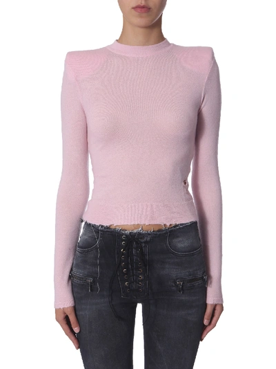 Ben Taverniti Unravel Project Unravel Pink Boiled Spaline Sweater In Pink