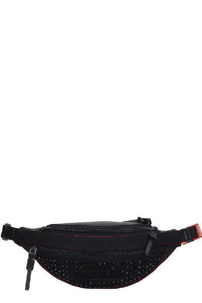 Shop Christian Louboutin Parisnyc Waist Bag In Black Leather And Fabric