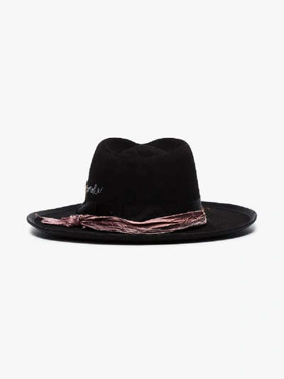 Shop Nick Fouquet Black Ribbon Smoke Hat