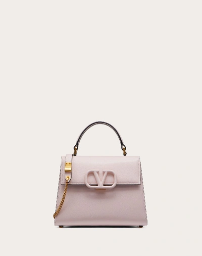 Shop Valentino Garavani Small Vsling Grainy Calfskin Handbag In Rose Quartz