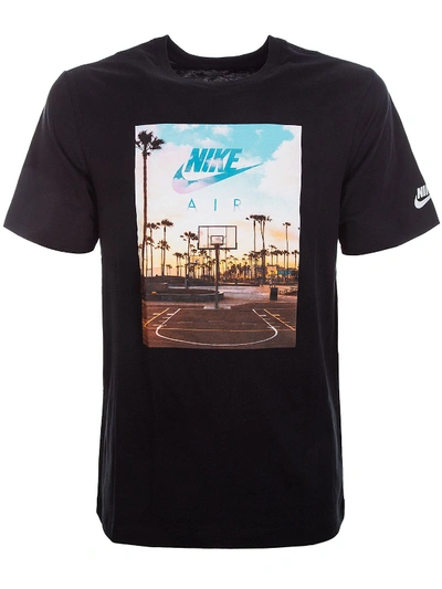 Shop Nike Black Cotton T-shirt