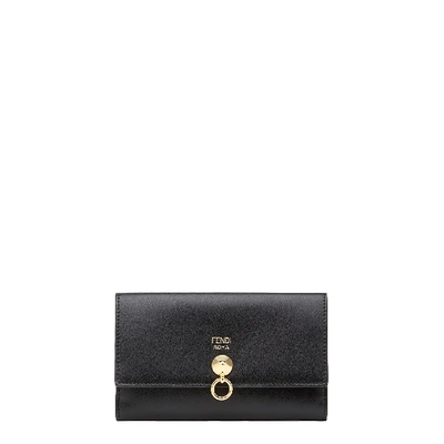 Shop Fendi Black Leather Wallet