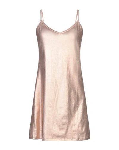 Shop Majestic Short Dress In Copper