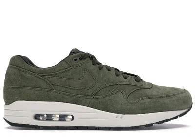 Pre-owned Nike Air Max 1 Olive Canvas Suede In Olive Canvas/sequoia-light  Bone-olive Canvas | ModeSens