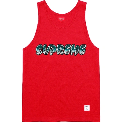 Pre-owned Supreme  Splatter Tank Top Red