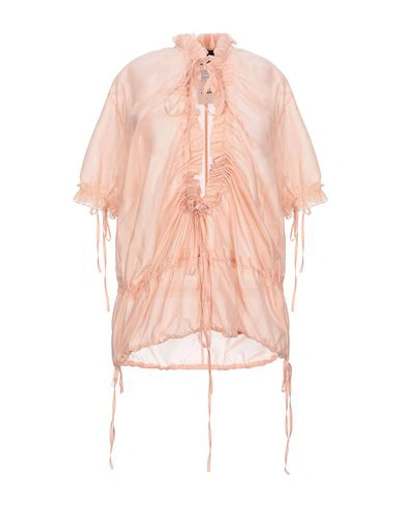 Shop Dsquared2 Woman Top Light Pink Size 2 Polyester, Silk