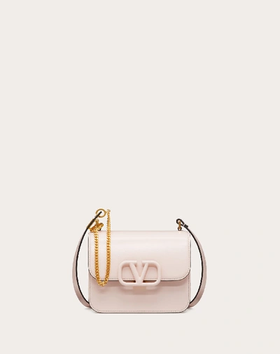 Shop Valentino Garavani Small Vsling Shiny Calfskin Shoulder Bag In Rose Quartz