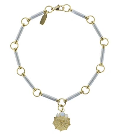 Shop Foundrae Water Element Opal Bracelet In Yellow Gold