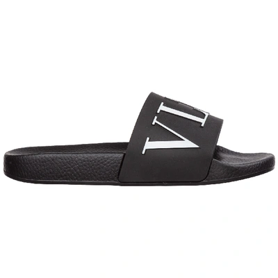 Shop Valentino Men's Slippers Sandals Rubber In Black