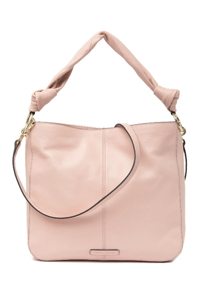 Shop Vince Camuto Dian Pebbled Leather Shoulder Bag In Lt Pink 01