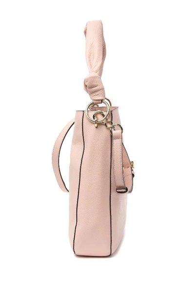 Shop Vince Camuto Dian Pebbled Leather Shoulder Bag In Lt Pink 01