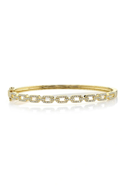 Shop Ron Hami 14k Yellow Gold Pave Diamond Link Bangle Bracelet - 0.44 Ctw In Yellow Gold/diamond