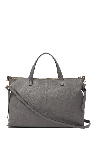 Shop T Tahari Skyler Leather Satchel In Le30-grey