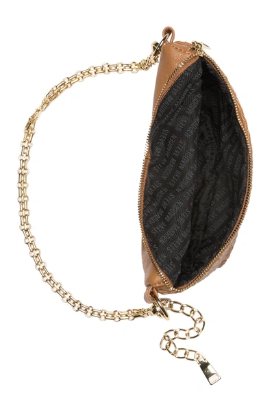 Shop Steve Madden Mandie Woven Belt Bag In Tan