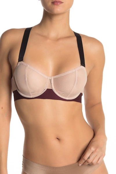 Shop Dkny Sheers Strapless Underwire Bra (a-dd Cups) In Z29/cameo/