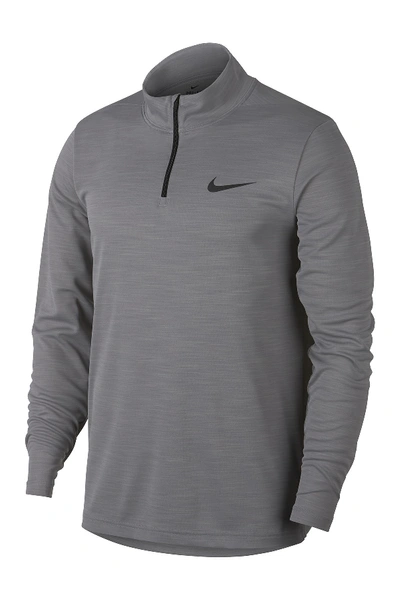 Shop Nike Superset Dri-fit Quarter Zip Training Pullover In 056 Gunsmk/black