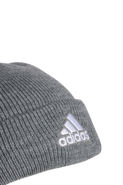 Shop Adidas Originals Team Issue Fold Beanie In Med Grey