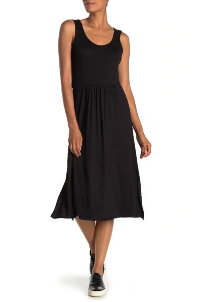 Shop Bobeau Crossback Knit Midi Dress In Black