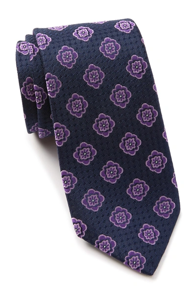 Shop Ted Baker Spaced Medallion Silk Tie In Purple