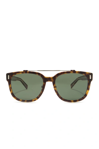 Shop Dior Black Tie 55mm Square Browline Sunglasses In Tortoise