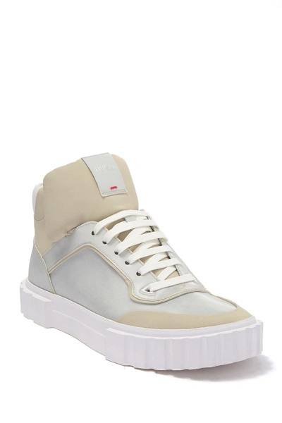 Shop Hugo Boss Edge High Top Sneaker In Lt Pstl/gy