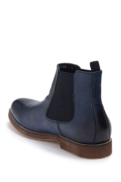 Shop English Laundry Marcus Leather Chelsea Boot In Navy