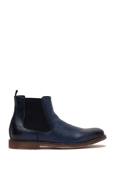 Shop English Laundry Marcus Leather Chelsea Boot In Navy