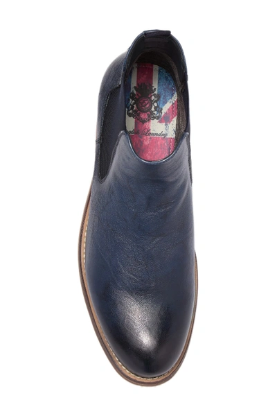 Shop English Laundry Marcus Leather Chelsea Boot In Navy