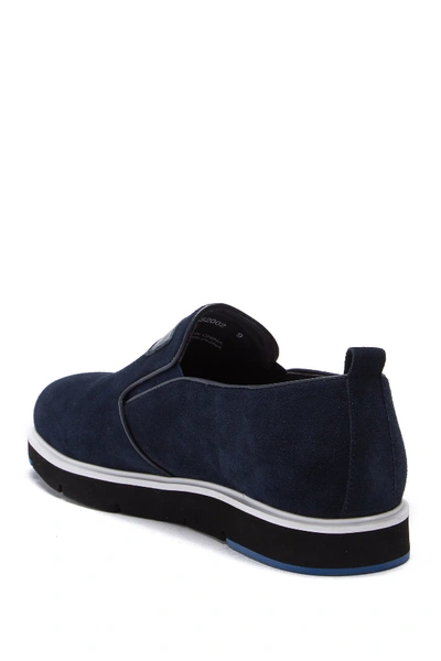 Shop English Laundry Verona Suede Loafer In Navy