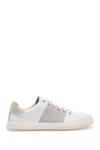 Shop Badgley Mischka Finley Leather & Suede Sneaker In White