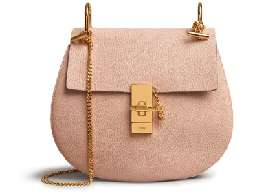Pre-owned Chloé  Drew Small Grain Cement Pink