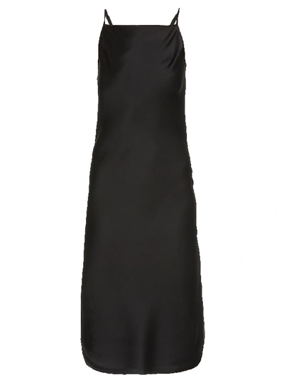 Shop Andrea Ya'aqov Slip Dress In Black