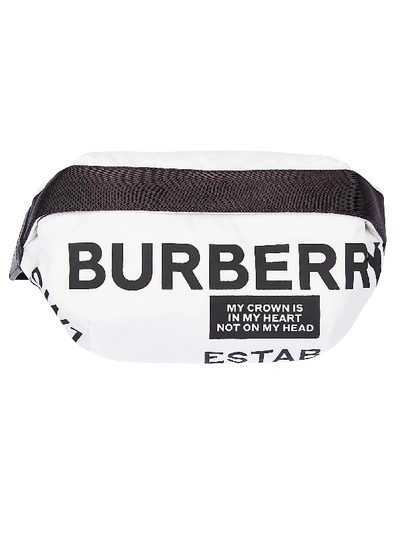 Burberry My Crown Is In My Heart Belt Bag In Bianco | ModeSens