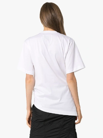 Shop Marques' Almeida Knotted Asymmetric T-shirt In White
