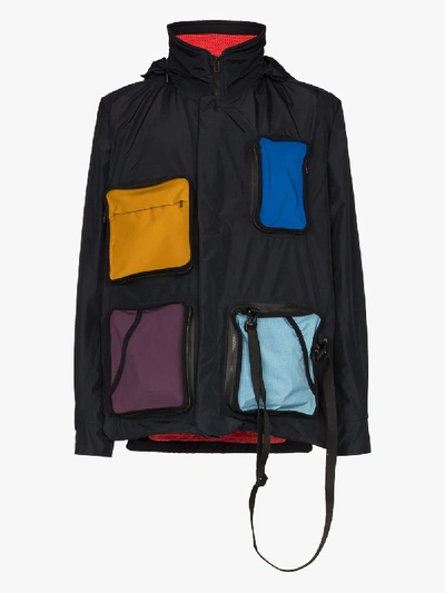 Shop Byborre Black Contrast Pocket Field Jacket