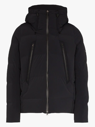 Shop Descente X Byborre Black Hooded Padded Jacket