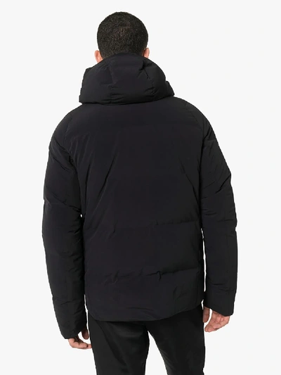 Shop Descente X Byborre Black Hooded Padded Jacket
