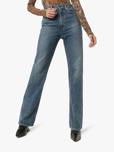 Shop Agolde Vintage Flared Jeans In Blue