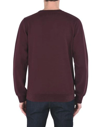 Shop Colorful Standard Man Sweatshirt Burgundy Size Xl Organic Cotton In Red