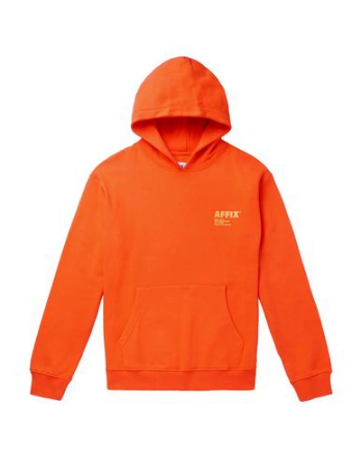 Shop Affix Hooded Sweatshirt In Orange