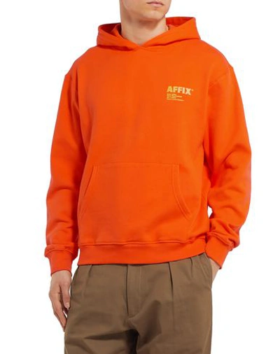 Shop Affix Hooded Sweatshirt In Orange