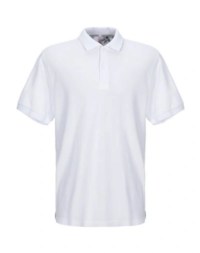 Shop Sun 68 Polo Shirts In White
