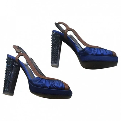 Pre-owned Prada Blue Heels
