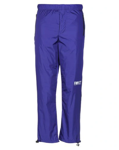 Shop Rokit Casual Pants In Purple
