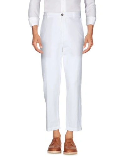 Shop Mauro Grifoni Man Pants White Size 36 Cotton, Flax